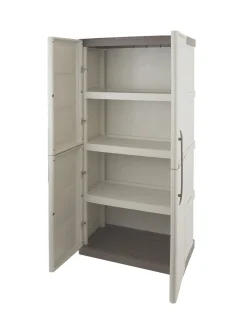 Armadio da esterno 2 ante beige e marrone 70x178h cm - Ipno