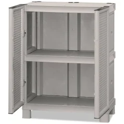 Armadio da esterno 2 ante grigio chiaro 70x92h cm - Arlinda