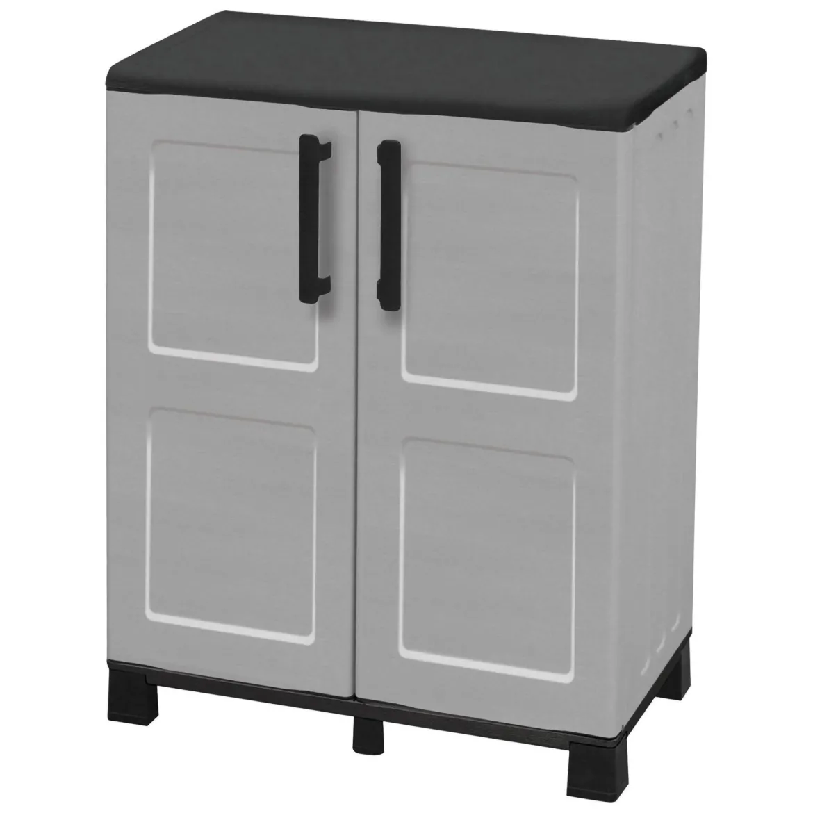 Armadio da esterno 2 ante grigio e nero 68x84h cm - Arisa