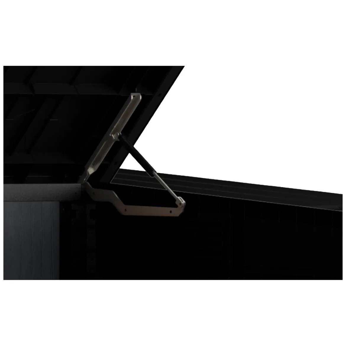 Armadio da Esterno Grigio Nero Cassetti 2 Ripiani 191x109x133h cm, Apertura Battente, a Ribalta - Litchfield