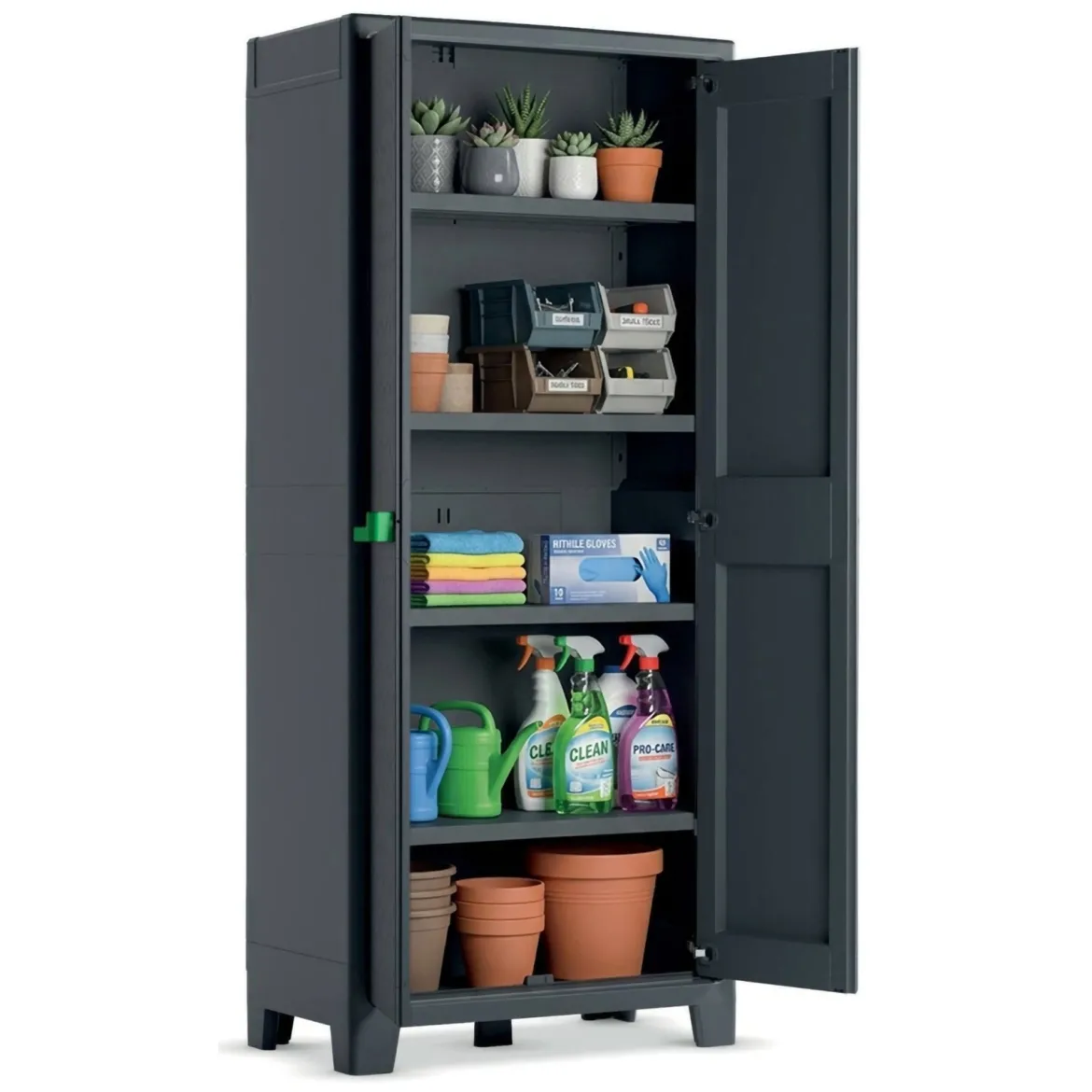 Armadio da esterno Markham, 80x44 h182 cm, Grigio