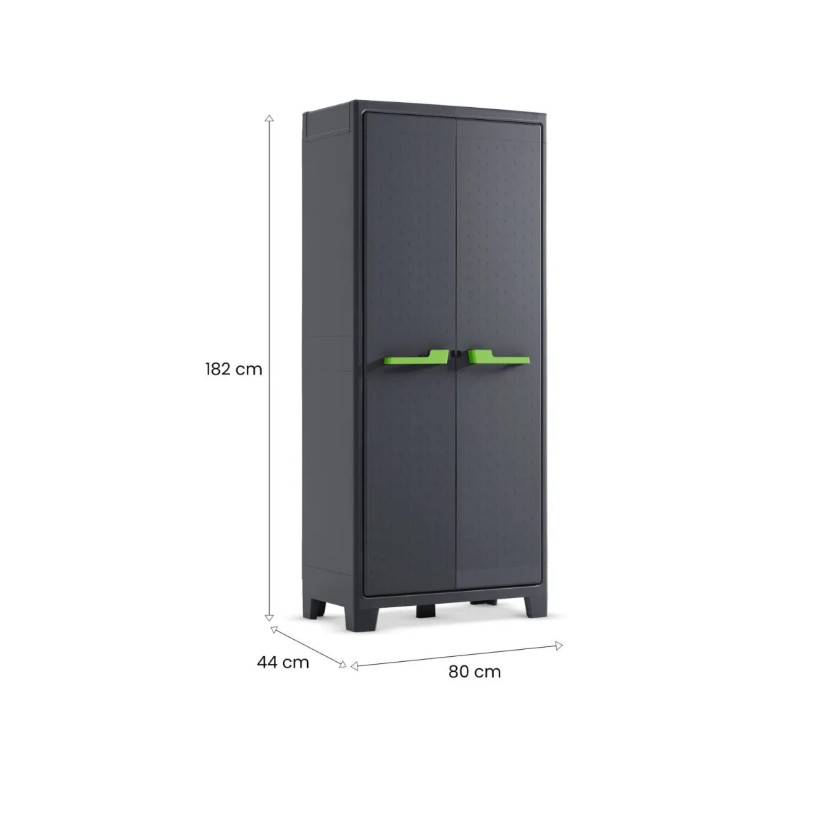 Armadio da esterno Markham, 80x44 h182 cm, Grigio