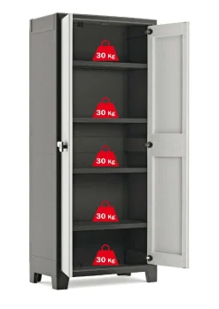 Armadio da esterno Oshawa, 80x44 h182 cm, Grigio
