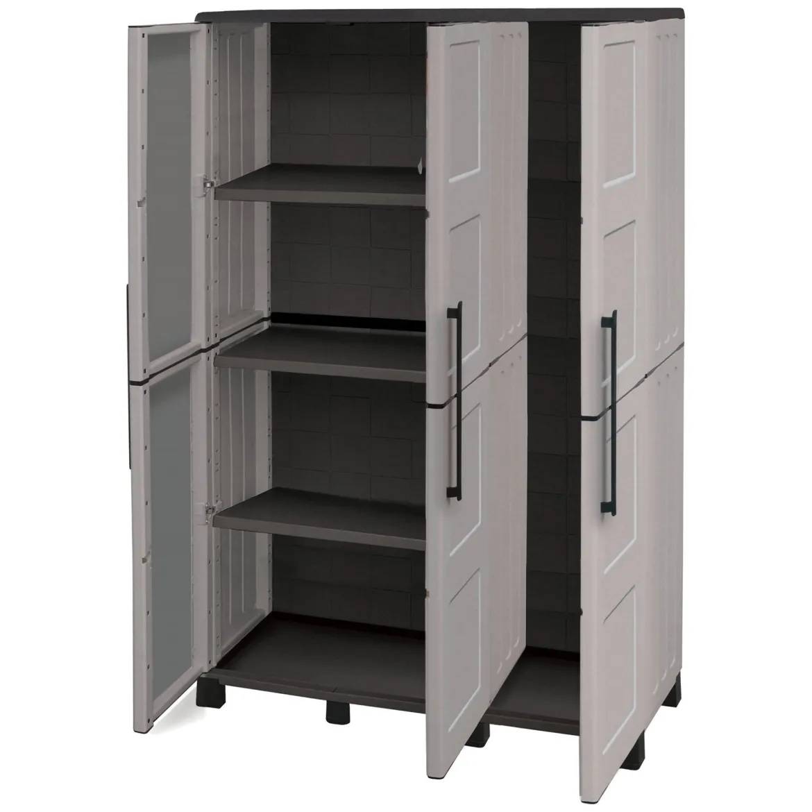 Armadio da esterno portascope grigio chiaro e nero 102x169h cm - Aruro