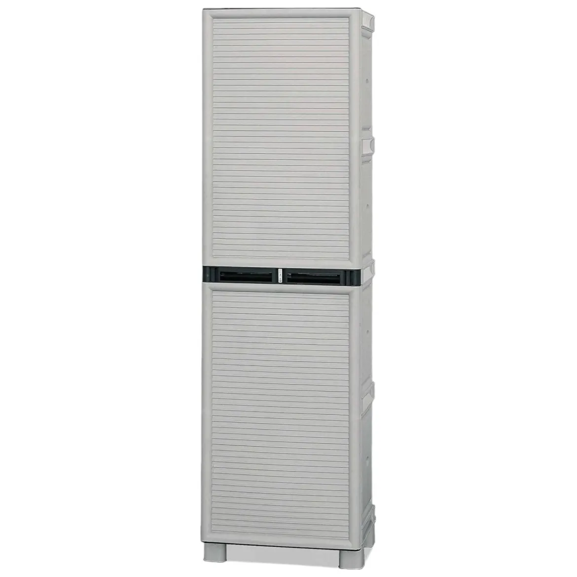 Armadio da Esterno Portascope Impermeabile 50x39x172h cm Grigio Chiaro in Resina Antiurto con 3 Ripiani Made in Italy – Achae
