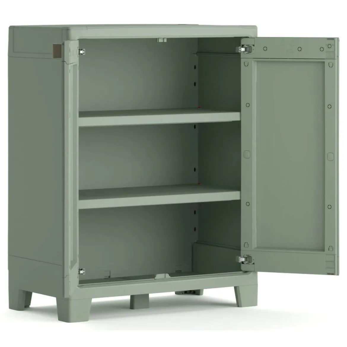 Armadio da esterno Quesnel, 80x44 h100 cm, Grigio e Verde