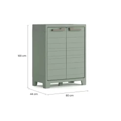 Armadio da esterno Quesnel, 80x44 h100 cm, Grigio e Verde