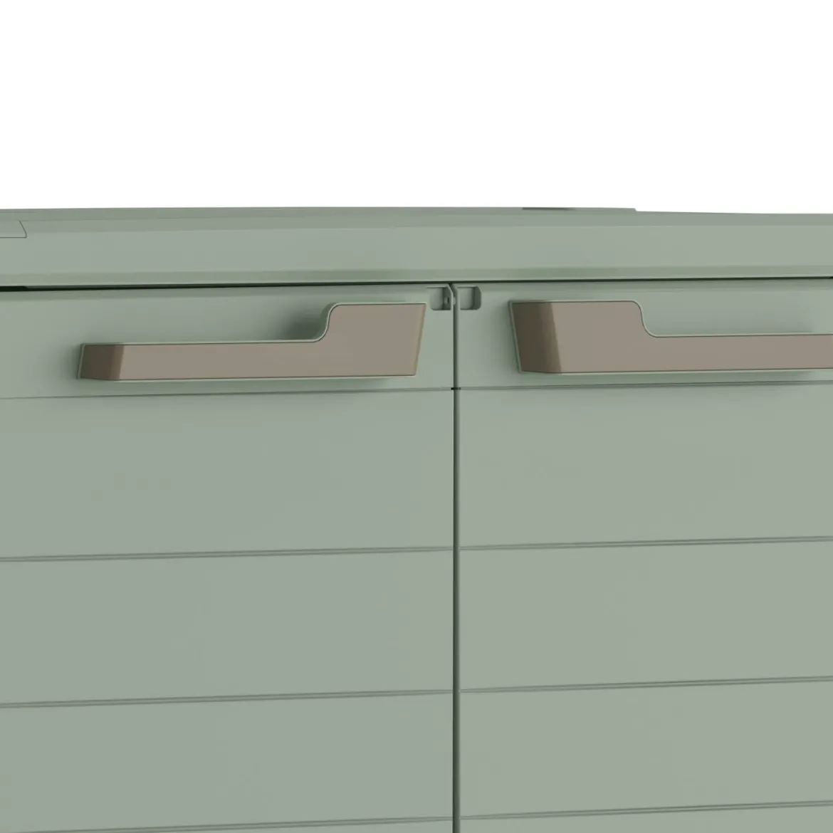 Armadio da esterno Quesnel, 80x44 h100 cm, Grigio e Verde