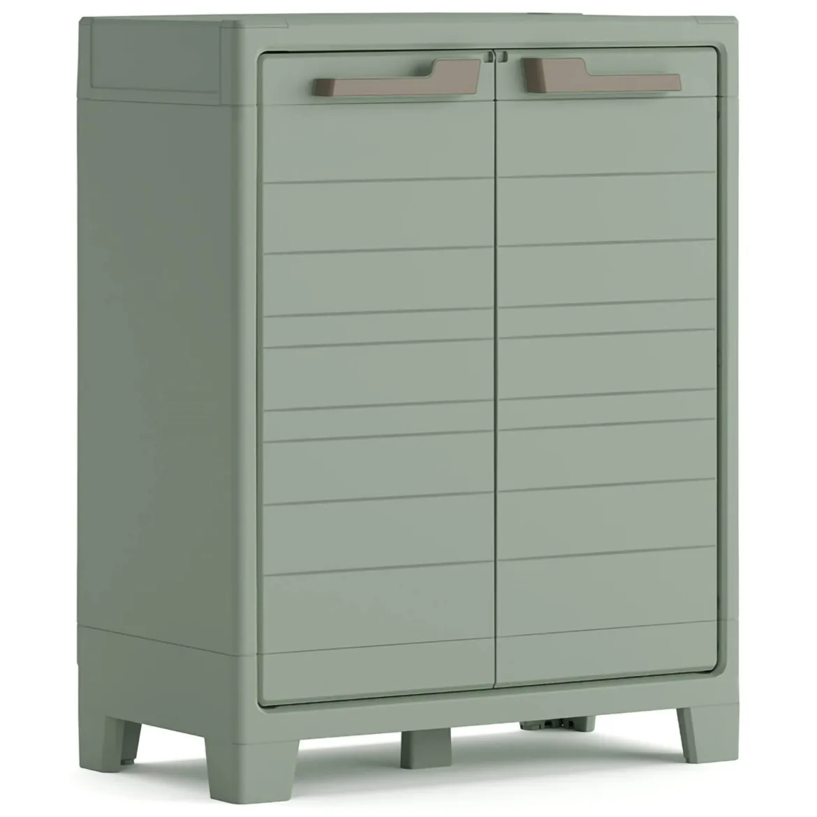 Armadio da esterno Quesnel, 80x44 h100 cm, Grigio e Verde