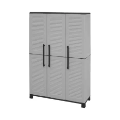 Armadio da esterno salvaspazio grigio chiaro e nero 102x169h cm - Aruro