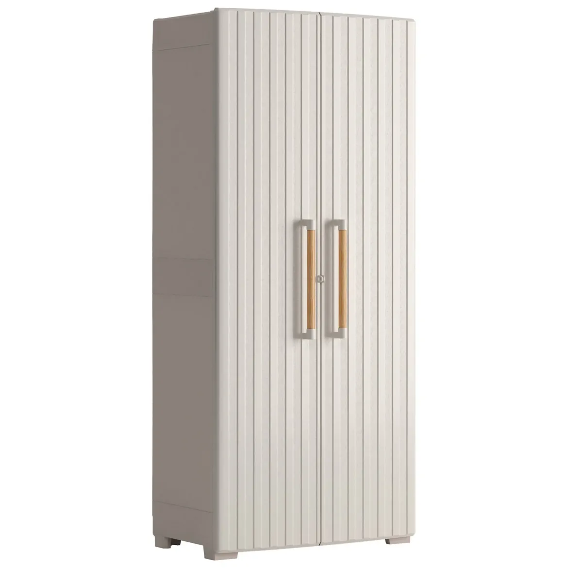 Armadio da giardino 2 ante sabbia 80x180h cm - Melville