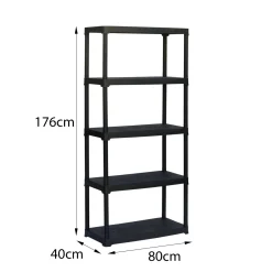 Armadio da outdoor antracite 80x176h cm - Aurelian