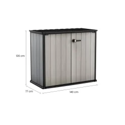 Armadio da terrazzo grigio 140x170h cm - Digby