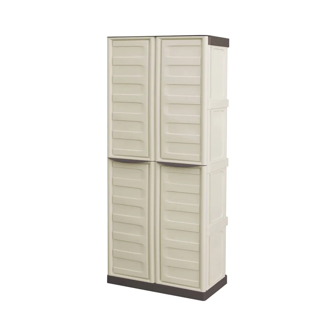 Armadio esterno 2 ante beige e marrone 70x85h cm - Acira