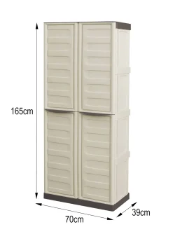 Armadio esterno 2 ante beige e marrone 70x85h cm - Acira
