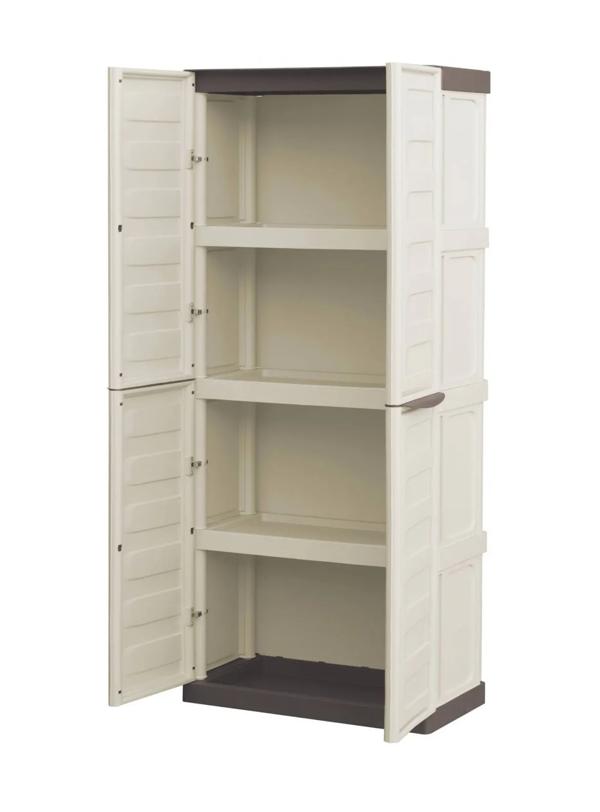 Armadio esterno 2 ante beige e marrone 70x85h cm - Acira