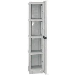 Armadio esterno 2 ante grigio chiaro 35x172h cm - Allain