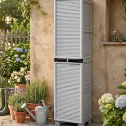Armadio esterno 2 ante grigio chiaro 50x172h cm - Allain