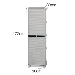 Armadio esterno 2 ante grigio chiaro 50x172h cm - Allain