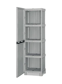 Armadio esterno 2 ante grigio chiaro 50x172h cm - Allain