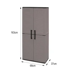 Armadio esterno 2 ante grigio e nero 68x163h cm - Arabel