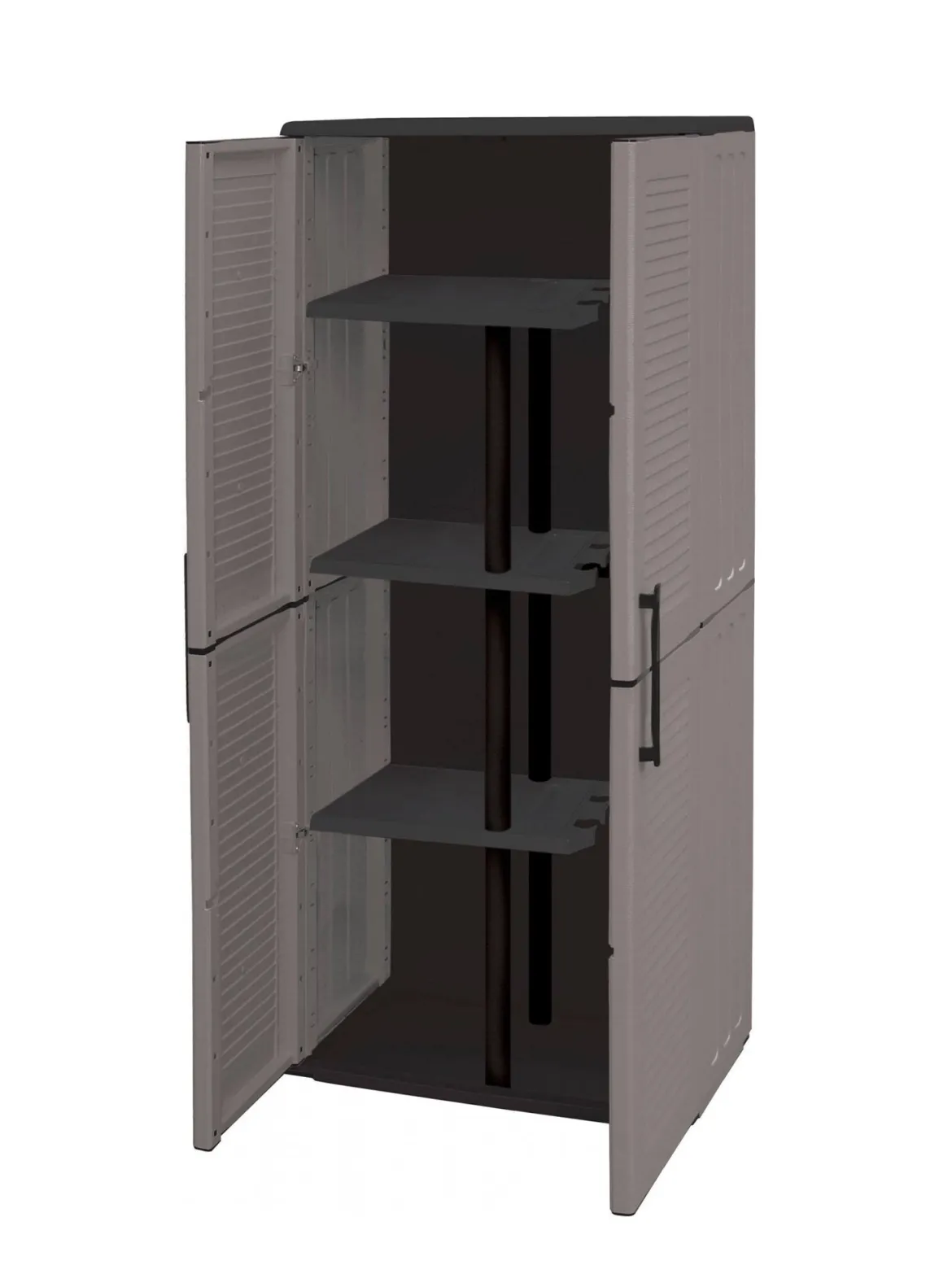 Armadio esterno 2 ante grigio e nero 68x163h cm - Arabel