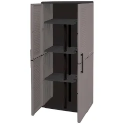 Armadio esterno 2 ante grigio e nero 68x163h cm - Arabel