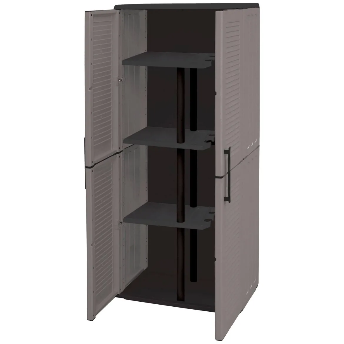 Armadio esterno 2 ante grigio e nero 68x163h cm - Arabel