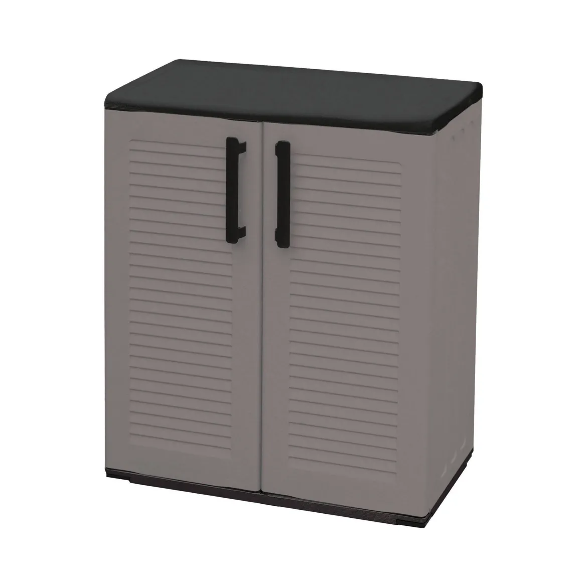 Armadio esterno 2 ante grigio e nero 68x84h cm - Arisa