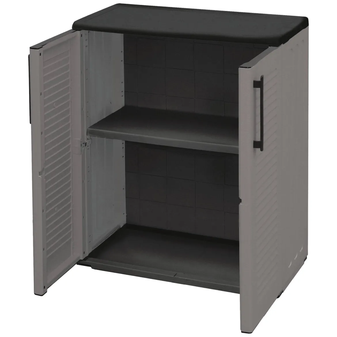 Armadio esterno 2 ante grigio e nero 68x84h cm - Arisa