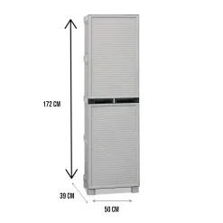 Armadio esterno grigio chiaro e nero 70x172h cm - Giri