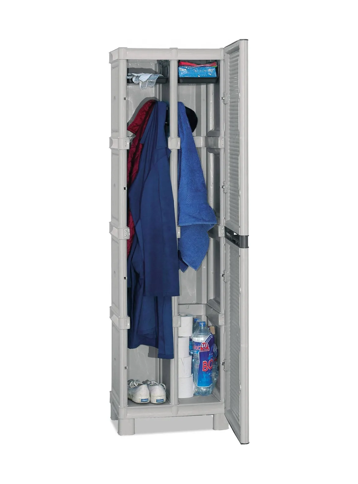 Armadio esterno grigio chiaro e nero 70x172h cm - Giri