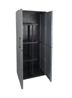 Armadio esterno ripiani regolabili grigio e nero 68x163h cm - Arabel