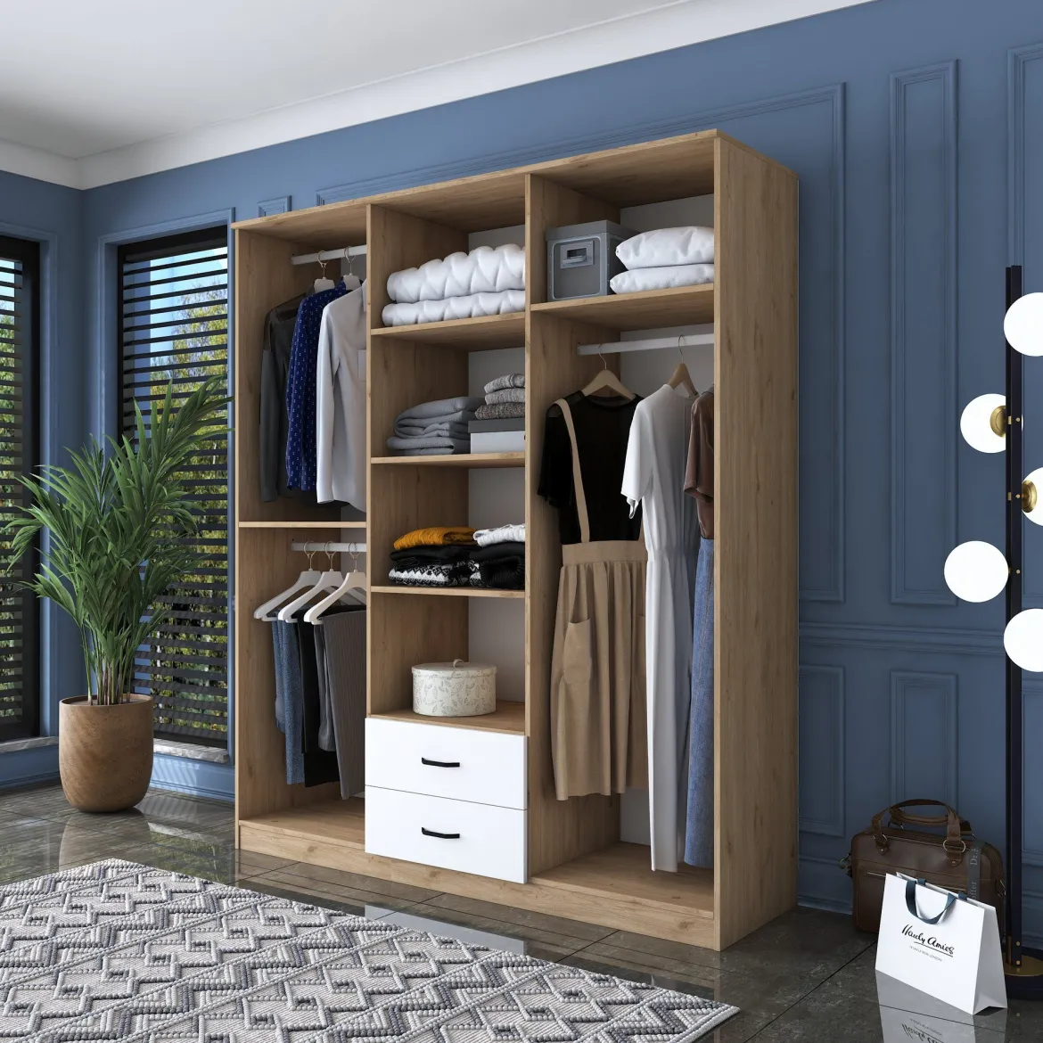 Armadio Grande Bianco: Organizzazione Elegante e Funzionale