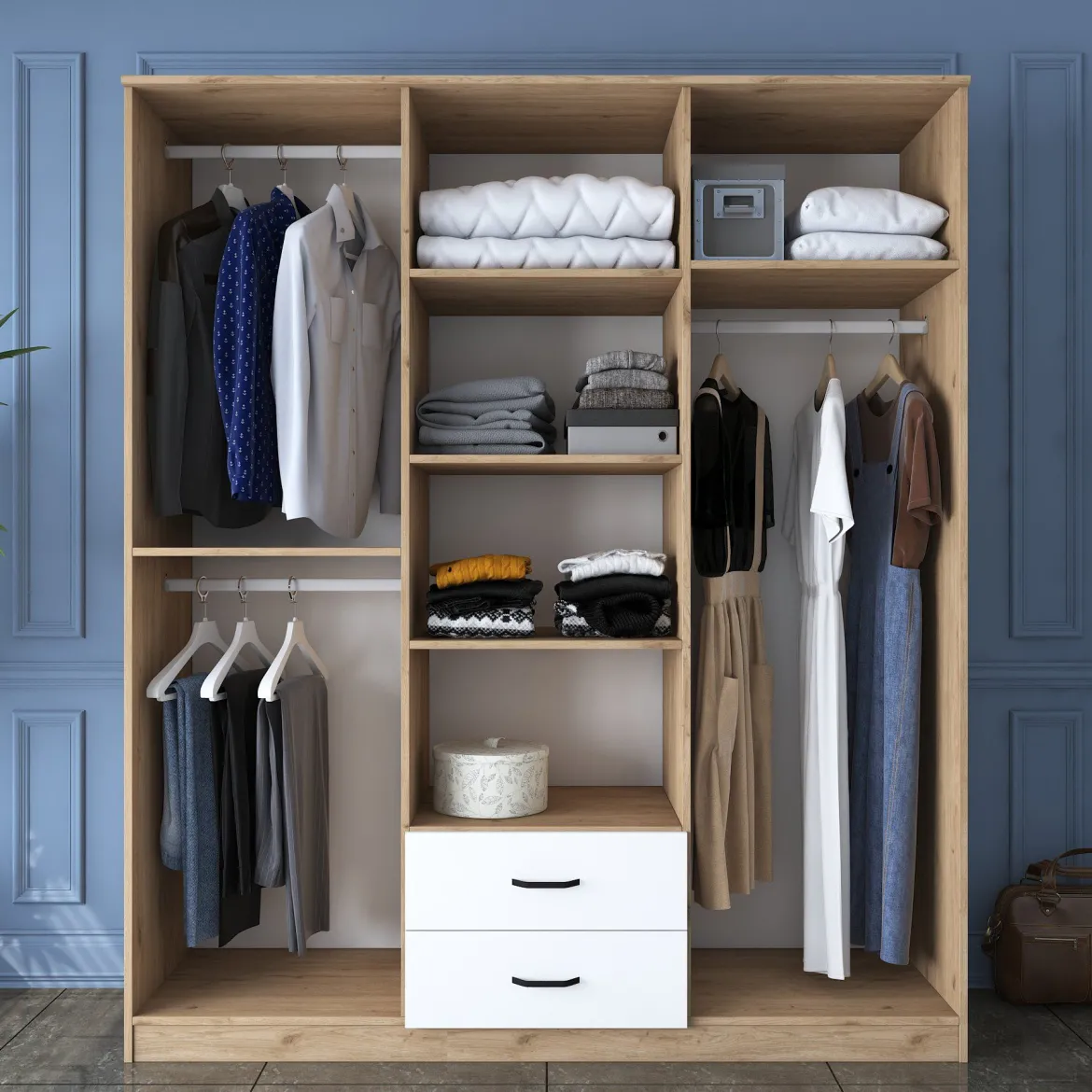 Armadio Grande Bianco: Organizzazione Elegante e Funzionale