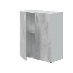 Armadio grigio e bianco 2 ante 80x92h cm - Argento