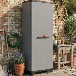 Armadio in plastica 2 ante grigio 68x173h cm - Cochrane