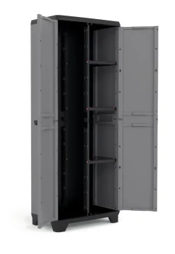 Armadio in plastica 2 ante grigio 68x173h cm - Cochrane