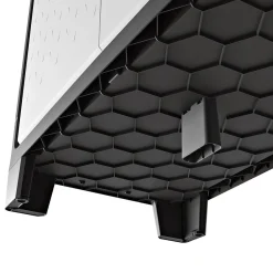 Armadio in plastica 2 ante grigio chiaro 100x172h cm - Allain