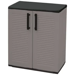 Armadio in plastica 2 ante grigio e verde 80x182h cm - Quesnel