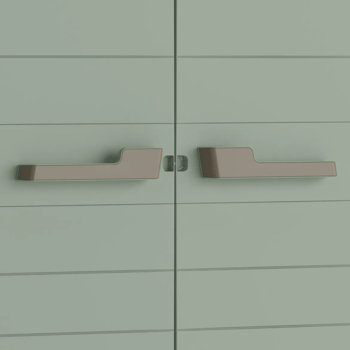 Armadio in plastica 2 ante grigio e verde 80x182h cm - Quesnel