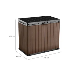 Armadio in plastica 2 ante marrone 140x120h cm - Napanee