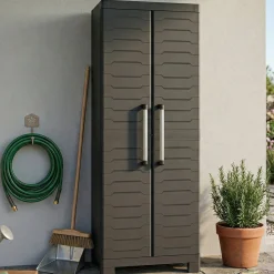 Armadio in plastica 2 ante nero 65x182h cm - Terrebonne