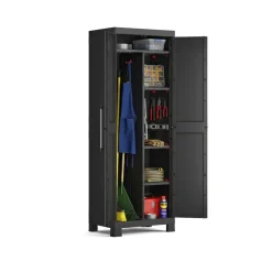 Armadio in plastica 2 ante nero 65x182h cm - Terrebonne