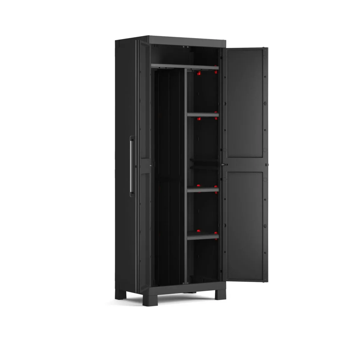 Armadio in plastica 2 ante nero 65x182h cm - Terrebonne