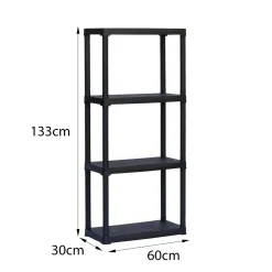 Armadio in plastica antracite 60x133h cm - Akay