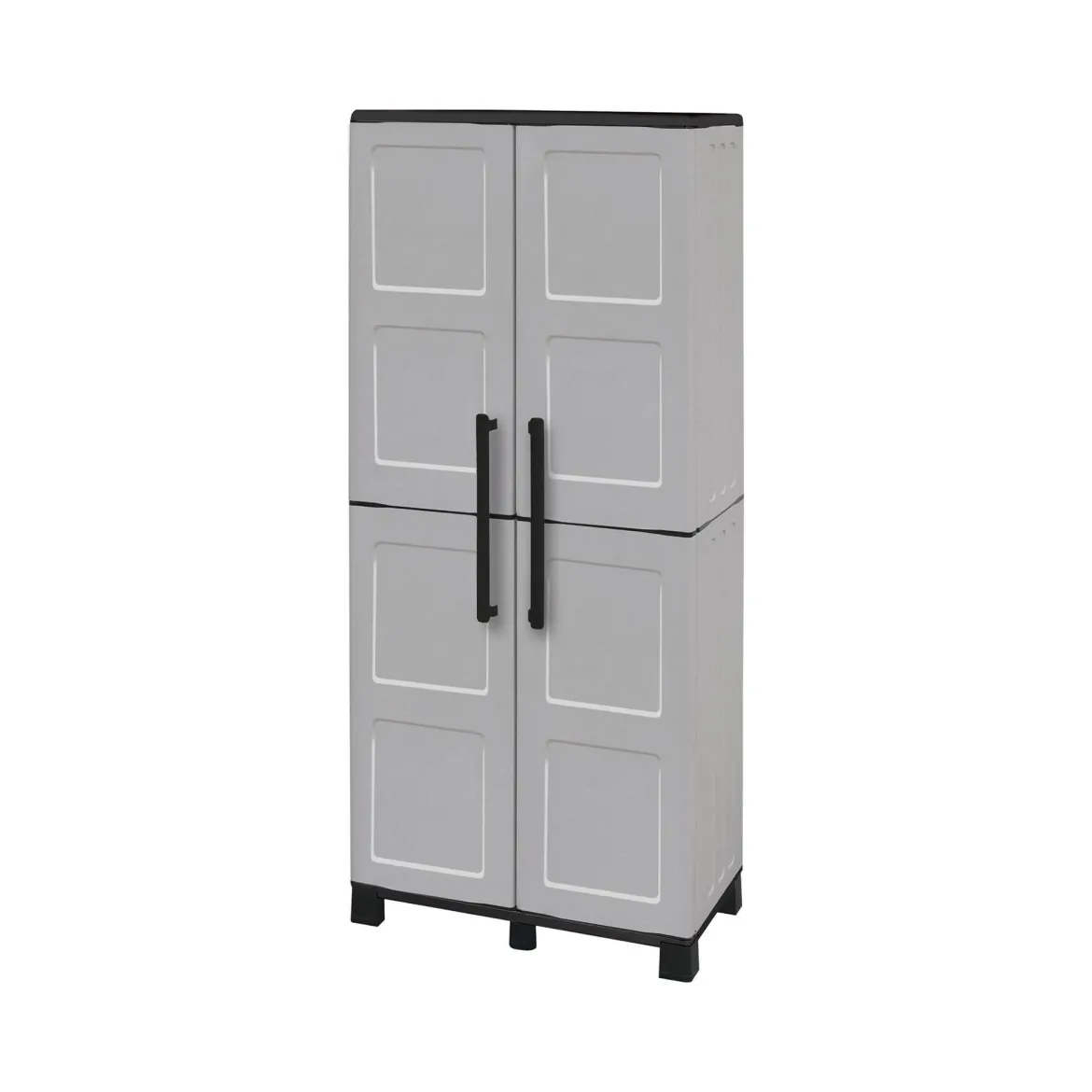 Armadio in plastica resistente raggi UV grigio chiaro e nero 68x169h cm - Askan