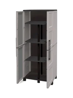 Armadio in plastica resistente raggi UV grigio chiaro e nero 68x169h cm - Askan