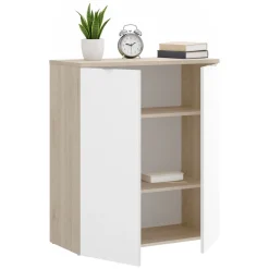 Armadio legno e bianco lucido ante battenti 79x96h cm - Alicha
