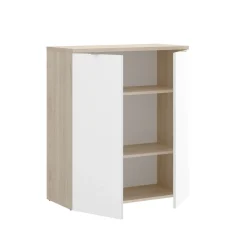 Armadio legno e bianco lucido ante battenti 79x96h cm - Alicha